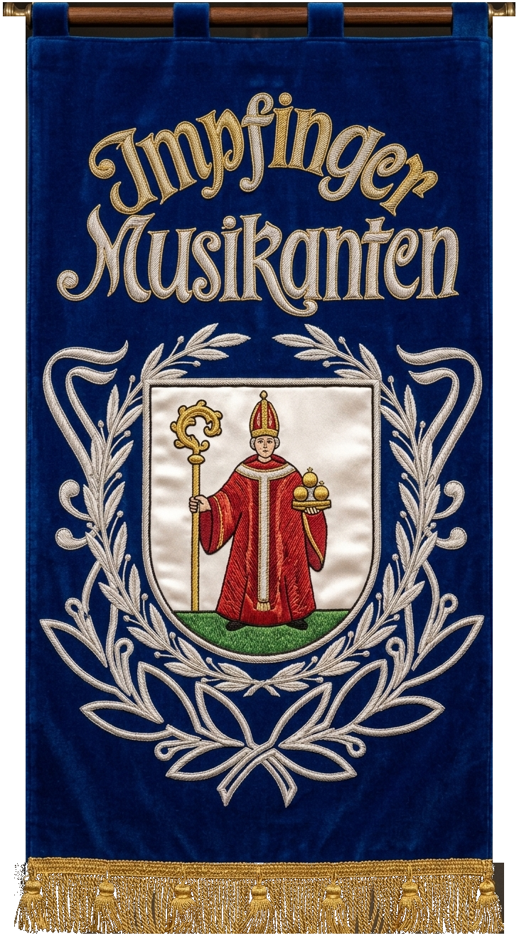 Offizielle Vereinsstandarte der Musikkapelle Impfingen e.V.